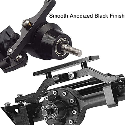 CNC Aluminum Alloy Complete Front Axle for 1/10 RC Crawler RC4WD Ge-Lande II TF2 D110 Yo-ta II Axles (Black) - color: Front Axle