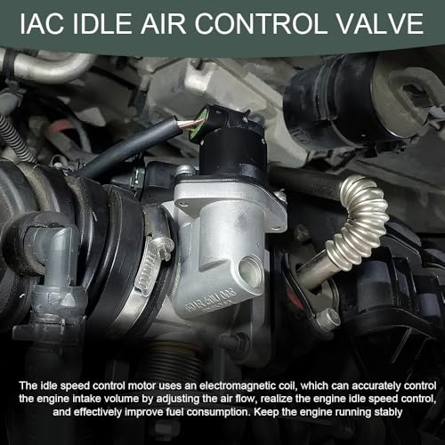 Car Idle Speed Control Valve, Throttle Stepper Motor, Auto Fuel Injection Idle Air Control Valve for Stable Engine Operation, Modified Repair Accessories, Replaces OEM# 90380 10526 90325864