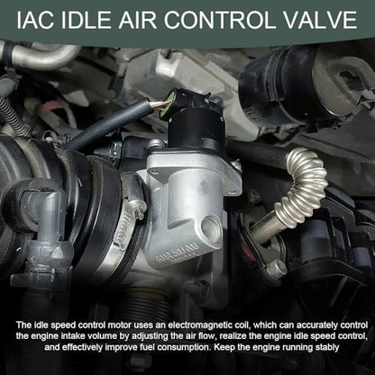 Car Idle Speed Control Valve, Throttle Stepper Motor, Auto Fuel Injection Idle Air Control Valve for Stable Engine Operation, Modified Repair Accessories, Replaces OEM# 90380 10526 90325864