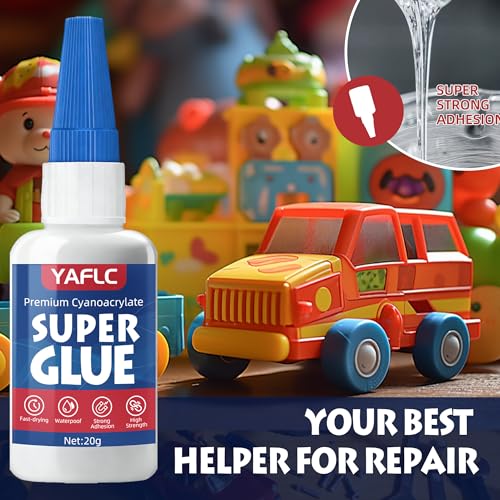 Super Glue Clear, Super Glue All Purpose 40g | Super Glue Cyanoacrylate Adhesive for Ceramic, Plastic, Metal, Wood, Shoe, Rubber, Rhinestone, Glass, Crafts DIY - style: Super Glue