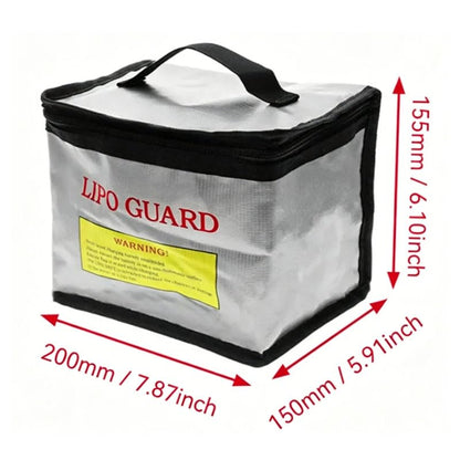 RC Cars, Boats, and Drones | Lithium Battery Storage Bag | Shock-Resistant Bag | Dimensions: 8.66 in x 6.1 in x 4.53 in