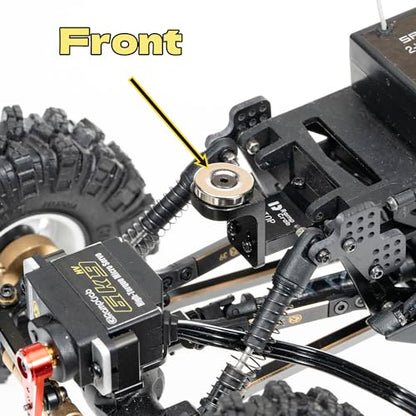 RampCrab AX24 Invisible Body Shell Mount, Magnetic Body Post Set for 1/24 RC Crawler Car AX24 XC-1 Upgrades Accessories, Aluminium Alloy, Black - color: black