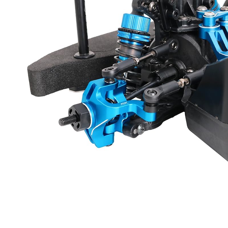KYX Racing Aluminum Front Steering Knuckles Upgrades Parts Accessories for 1/10 RC Car Tamiya RC XV-02 PRO