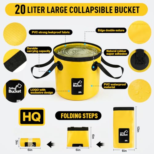41Pcs Car Detailing Kit Interior with Drill Brush, Folding Bucket & Tote | Cleaning Set for Interior & Wheel Care, Portable, Fits Cars, Trucks & Motorcycles, Ideal for Diy Car Detailing, Yellow - size: 41Pcs