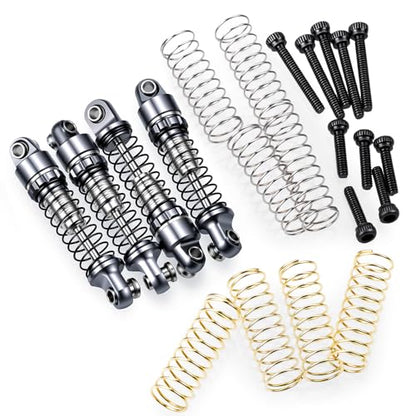 4PCS/1Set Aluminum Shocks 22mm 25mm 28mm Extended Absorber Damper 1/30th for AXIAL SCX30 RC Crawler Car Upgrade Parts - size: 22mm
