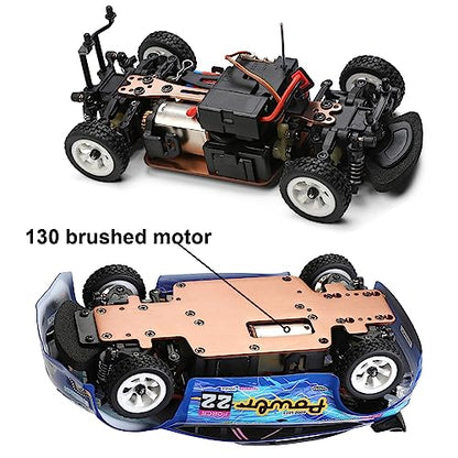 WLtoys 284010 1/28 4WD Mini RC Drift Car with 3 Batteries | 30km/h speed, 2.4G V8 remote & LED lights, hobby toy for adults - color: Wltoys 284010