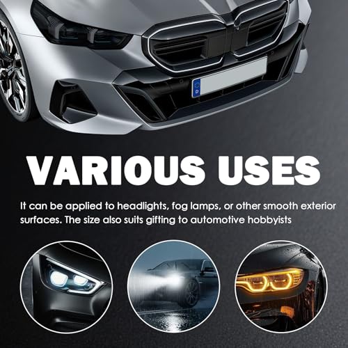12×47" Car Headlight Tint Film,Self Adhesive Taillight Tint Film for Headlights/Fog Lights/Tail Lights,Waterproof Non-Marking Tail Light Tints Films Kit with Squeegee & Cutter (Black) - color: Black