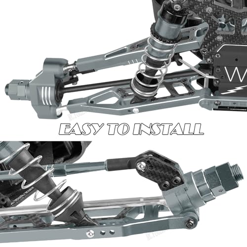 RC Upgrades Part Front Knuckles Steering Blocks&Rear Hub Stub Axle Carriers for 1/8 Kraton (Also for V4&V5)/Notorious/Outcast 6S BLX,Steering Hops Up,Replaces #AR330505#AR330404,Titanium - color: Titanium - (Upgrades)