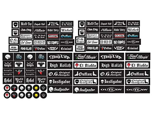 Bumper/Window Decals for RC Scale cralwer Accessory - 4 Styles to Choose from - for: Axial SCX10 II RC4WD Redcat Gen8 TRX4 Vanquish VS4-10 Stickers (Bumper Sticker) - color: Bumper Sticker