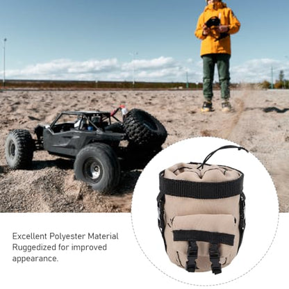 RC Car Luggage Bag 1/8 1/10 Simulation Polyester Easy Using Miniature Decoration RC Luggage Backpack (1) - color: Cream White