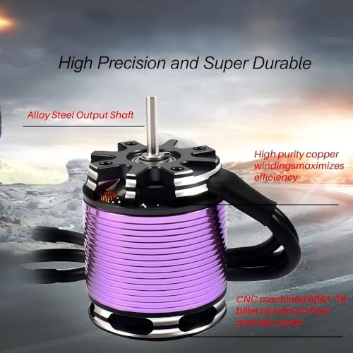 3542 Outrunner Brushless Motor with 80A AM32 ESC, 1630KV/2250KV Options, Compatible with 1/10 and 1/12 RC Crawler Cars (1630KV) - color: 1630KV