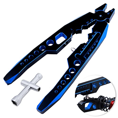 Metal Shock Absorber Pliers Ball Head Pliers Clip Multi-Function RC Tools for Traxxas Arrma Axial Redcat Losi Tamiya HSP HPI Exceed Cars (Black blue) - color: Black blue