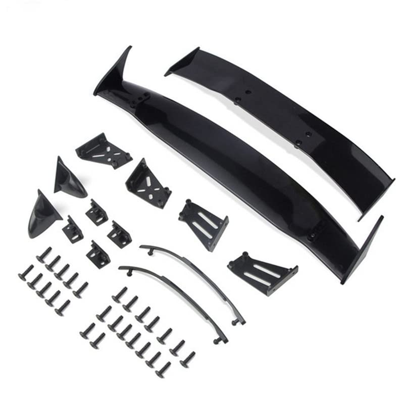 Rear Tail Wing Body Spoiler Wing Body Spoiler 1/10 RC Racing Drift Car 2 Kinds 1:10 Universal Parts Accessories - (Color: Black)