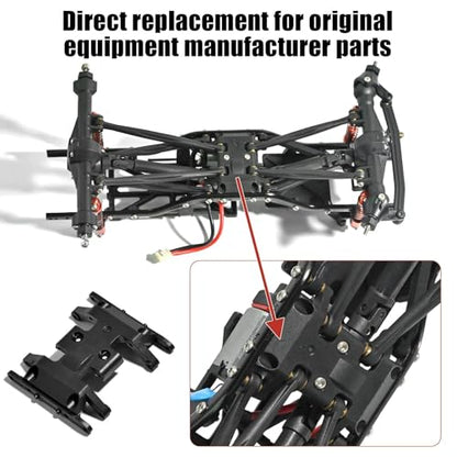 Plastic SCX24 Skid Plate Chassis Accessories, Protective Plate Center Gearbox Mount for Axial SCX24 Deadbolt C10 JLU Gladiator Bronco 1/24 RC Upgrade Parts