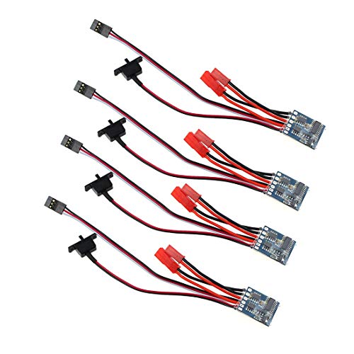 10A Brushed ESC Two Way Motor Speed Controller for 1/16 1/18 1/24 Car Boat Tank (4Pcs,with Brake) - color: 4Pcs, size: With Brake