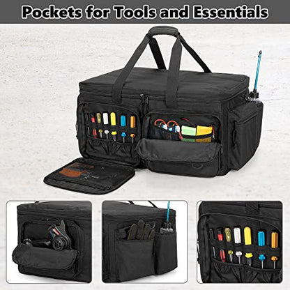 GOBUROS RC Storage Bag for 1/8 and 1/10 Car, RC Carrying Bag(Patent Design) | RC Car Carrying Case with Bottom Solid Clapboard for Support and Multi-Pockets for RC Tools
