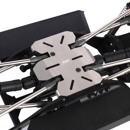 KYX Racing Stainless Steel Chassis Protective Plate Skid Plate Guard Upgrades Parts Accessories for 1/10 RC Crawler Car Axial SCX10 PRO