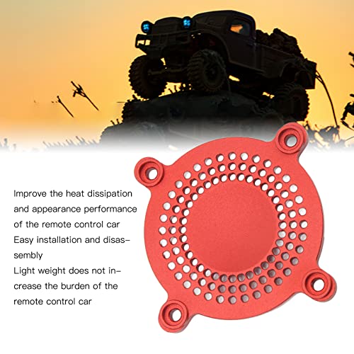 RC Fan Cover 50mm Aluminum Alloy CNC Machining ESC Cooling Fan Cover, Lightweight Protective Cover for RC Car ESC with Enhanced Heat Dissipation and Rugged Design (Red) - color: Red