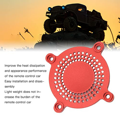 RC Fan Cover 50mm Aluminum Alloy CNC Machining ESC Cooling Fan Cover, Lightweight Protective Cover for RC Car ESC with Enhanced Heat Dissipation and Rugged Design (Red) - color: Red