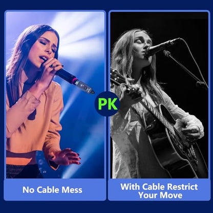 A11 Wireless Microphone Transmitter Receiver 4 Channels Plug-on (1TX + 1RX) | Plug-on XLR Mic Adapter, 2.4GHz Wireless Microphone System for Dynamic/Condenser Mics, Audio Mixer, DSLR Camera,PA System - size: 1TX + 1RX