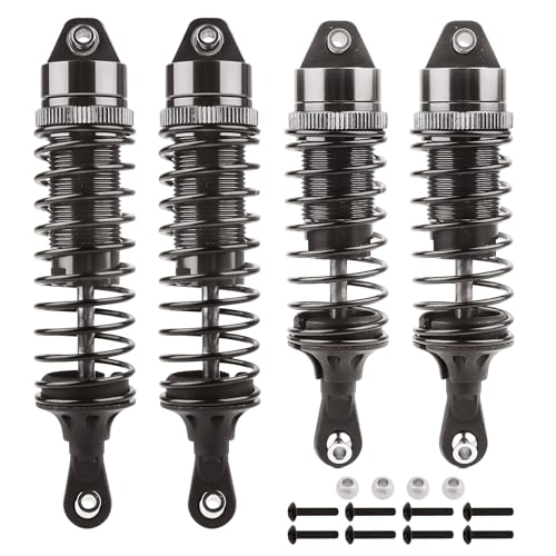 HobbyPark RC Shocks for Traxxas Slash 2WD 4x4 Hoss Rustler Stampede Bandit VXL Nitro Shock Absorber Damper Set 1/10 Upgrades Parts Replace of 5862 (Gray)