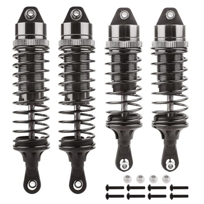 HobbyPark RC Shocks for Traxxas Slash 2WD 4x4 Hoss Rustler Stampede Bandit VXL Nitro Shock Absorber Damper Set 1/10 Upgrades Parts Replace of 5862 (Gray)