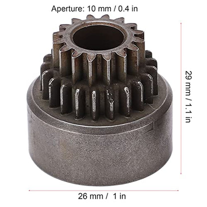 TREETDOBV 2pcs 02023 Steel Two Speed Clutch Bell, Durable Metal Steel Clutch Bell Double Gears for HSP 94122 94166 1/10 RC Car Upgrade Parts Replacing Old Part