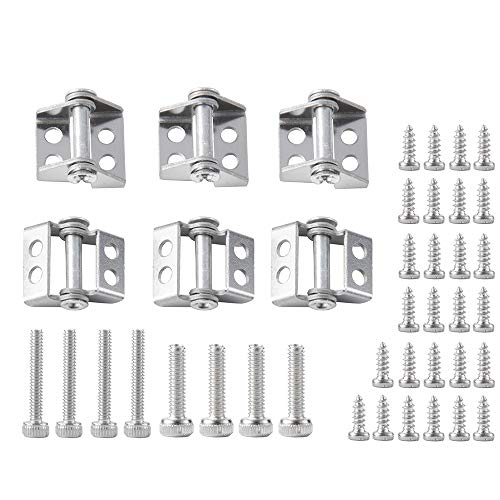 6Pcs RC Trailer Cargo Box Hinge Metal Hinge with Screws for 1/14 Tamiya RC Truck Car