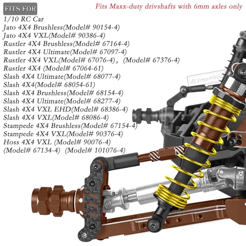 RC Suspension Arms & Mounts,Caster Blocks,Steering Block,Stub Axle Carriers,Turnbuckles Upgrades Part for 1/10 Slash/Rustler/Stampede/Jat0 4x4(VXL),Hoss 4x4 VXL,Bronze - color: Bronze(1set)
