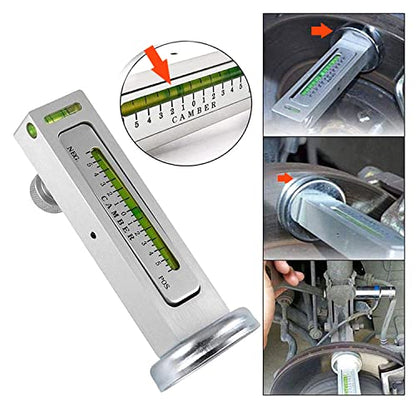 AICEL Adjustable Magnetic Gauge Tool, Automotive Universal Repair Accessories, Camber Castor Strut Wheel Alignment Tools for Car, Truck Camber, Castor Strut, RV, Tire Repair