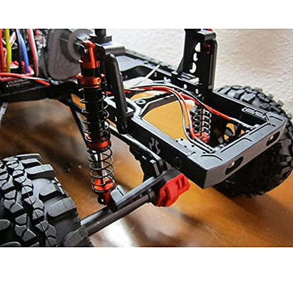 Que-T 4pcs Metal Shock Absorber Damper for 1/10 RC Crawler Car SCX10 D90 TRX4 TRX6 (105mm) - size: 105mm