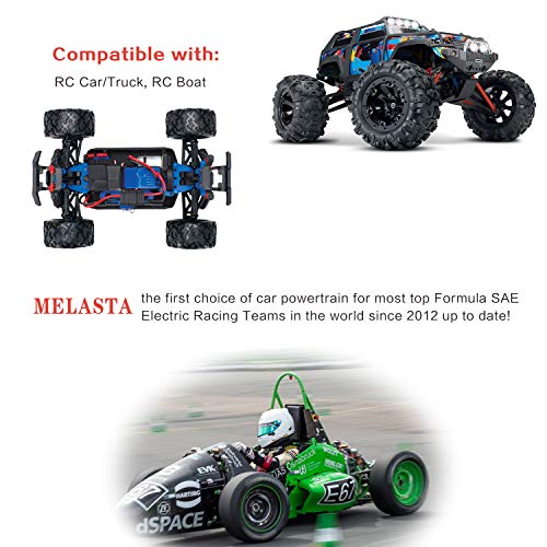 melasta 7.2V 1600mAh NiMH 6-Cell Flat Battery for Traxxas 1/16 RC Cars | 2/3A cell configuration. High-capacity rechargeable pack. Compatible with Traxxas 1/16 RC car models. Durable and stable.