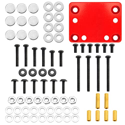 RC Car Body Post Magnet Invisible Body Mount Fixing Bracket Compatible with 1/28 Wltoys K969 K979 K989 K999 P929 P939 284131 Kyosho MINI-Q RC Car Upgrade Parts (Red) - color: Red