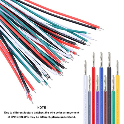 20 Pairs 5 Pin for JST-XH Connector Kit, XH 2.54mm 5pin Header Male and Female Connectors Plug Adapter with Flat Wire Cable 150mm 24AWG Compatible with for JST XH - size: 5pin Kit