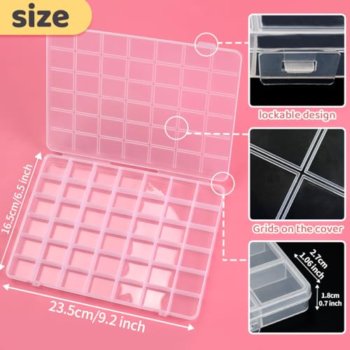 IOOLEEM Bead Organizer Box, 42 Grids Plastic Organizer Container Storage | Clear Dividers for bead arts and crafts for beading & jewelry storage & small items arts and crafts. - size: 42 Grids (1 pack)