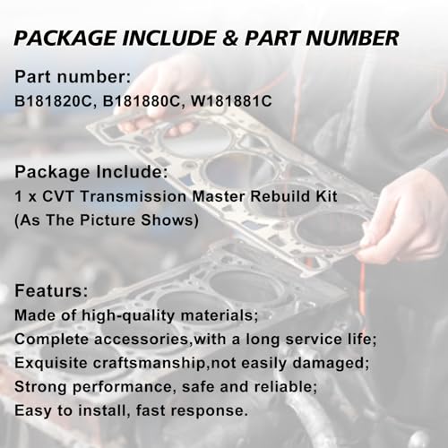 JF010E RE0F09A CVT Transmission Master Rebuild Kit Fits for 2011-ON Altima Maxima Murano 3.5L Repalce OE JF010E RE0F09A B181820C - size: JF010E