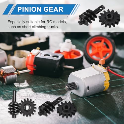 MECCANIXITY 2 Set Hardened Steel Axle Differentials Gear, 12T/18T Steel Gear Upgrade Parts for RC Vehicles Truck Drift Car Part, Black - style: 12T/18T