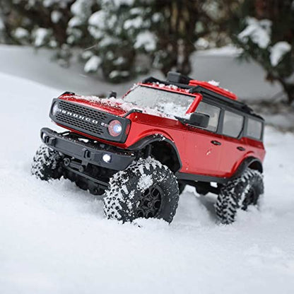 Axial RC Truck 1/24 SCX24 2021 Ford Bronco 4WD Truck Brushed RTR (Comes with Everything Needed), Red, AXI00006T1