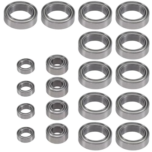 Double Rubber Seal for JLB for Racing for Cheetah 11101 21101 for Speed BE001 BE002 BE003 1/10 rc Car Spare Upgrade Parts 20Pcs Ball Bearing Set