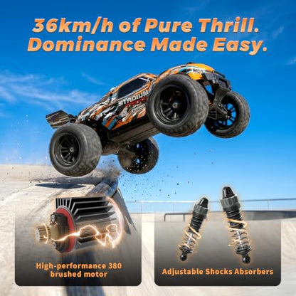 HAIBOXING 1:18 Fast RC Car, Remote Control Truck for Adults&Kids | Hobby RC Truck for Boys. 36KPH High-speed Off-Road RC Electric Vehicle with 2 Rechargeable Batteries（18858E） - style: 1/18 RC car