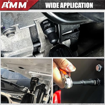 AMM 47PCS Magnetic Nut Driver & Screwdriver Bit Set, Includes Nut Driver Set for Impact Drill, Screwdriver Bit, Mini Ratcheting Wrench, Drill Bit Adapter & Bit Holder | 1/4" Hex Shank | Cr-V Steel - size: 47PC Magnetic Nut Driver & Screwdriver Bit Set