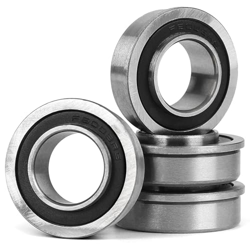 (4 Pack) GICOOL 3/4" Bore Sealed Flange 9Cr18 Steel Ball Bearing, with 19mm ID x 35mm OD x 13mm W for Wheelbarrow, Lawnmower, Hand Trolley, Cart, NHS Tire & Wheels - size: ID 3/4" x OD 1-3/8"
