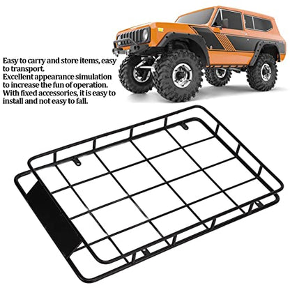 RC Roof Luggage Rack, RC Iron Roof Rack RC Car Luggage Carrier for Axial SCX10 1/10 RC Crawler Upgrade Parts
