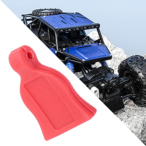 1/10 RC Car Body Clips with Silicone Pads, R Shape, Red | Secure Body Shell Mounting, Includes 4 R-Shaped Clips & 4 Silicone Pads, Durable RC Drift Car Accessory