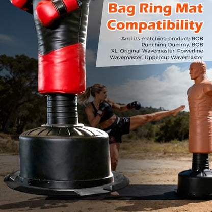 Bag Ring Mat & Bumper Kit 28.5" - Stabilizes Freestanding Heavy Bags, Prevents Sliding & Tipping for BOB, Wavemaster & XL During Boxing, Kickboxing & Intense Workouts
