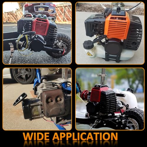Gekufa 33cc Recoil Pull Start Starter for Compatible with ATVs Pocket Dirt Bike 43cc 47cc 49cc 50cc Gas Scooters Pocket Bikes Mid-Bikes Mini-Choppers Small Quads with Claw Pawl Cog (Set of 2)