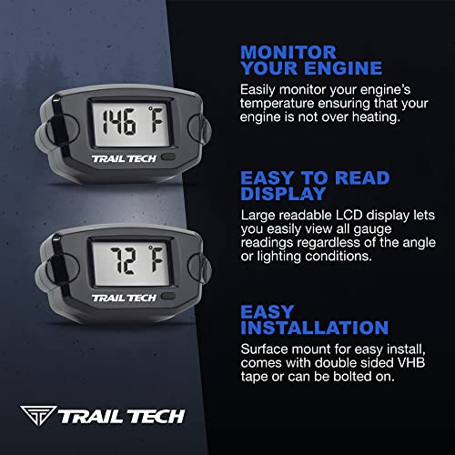 Trail Tech 742-ET1 TTO Temperature Digital Gauge 10mm CHT Spark Plug Sensor