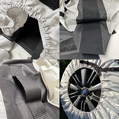 Tire Totes, Bags, Seasonal Storage and Easy Transportation for Tires from 15'' to 31'' - Set of 4 Bags (One Size Fits All) (V1.1)