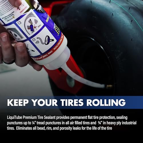 Premium Heavy Duty Tire Sealant - Permanent Flat Tire Protection for Industrial On and Off Road Tires - Maintain Air Pressure, Balance - Seal Up to 3/4"" Punctures and All Slow Leaks (5 Gal) - size: 5 gal