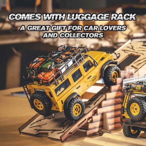 FCX24MS FMS 1/24 RC Crawler, Land Rover Family, 2.4Ghz Off-Road RC Rock Crawler with Lighting Effects and Speed Switch, RC Cars for Adults (Discovery) - color: Discovery